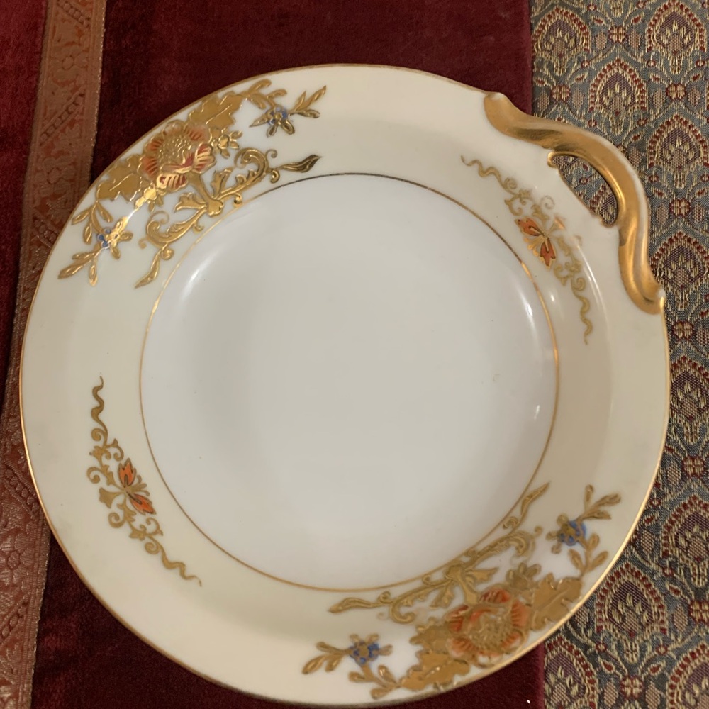 Noritake Gold and Cream Floral Candy Dish #42200